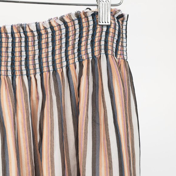 Derek Lam 10 Crosby Orange Striped Silk Ruffle Mini Skirt - Picture 4 of 9